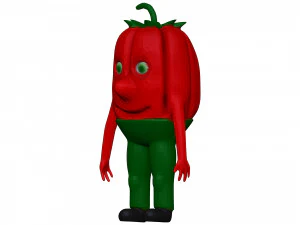 Cartoon Pepper 3D Model