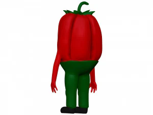 Cartoon Pepper 3D Model