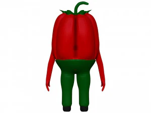 Cartoon Pepper 3D Model