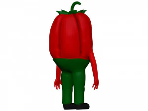 Cartoon Pepper 3D Model