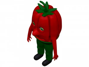 Cartoon Pepper 3D Model