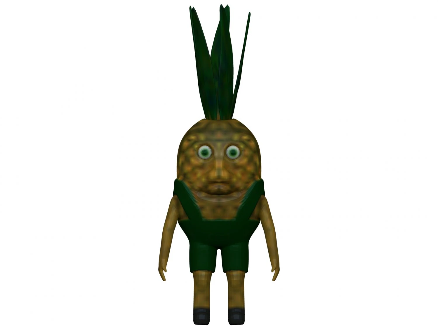 Cartoon Pineapple 3D Model .c4d .max .obj .3ds .fbx .stl .blend 