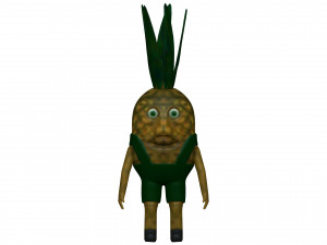 Cartoon Pineapple 3D Model