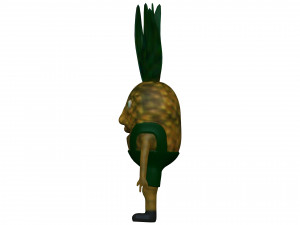 Cartoon Pineapple 3D Model