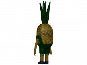Cartoon Pineapple 3D Model