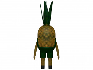 Cartoon Pineapple 3D Model
