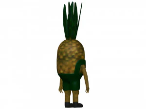 Cartoon Pineapple 3D Model