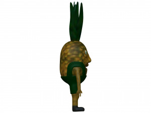 Cartoon Pineapple 3D Model