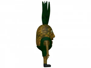 Cartoon Pineapple 3D Model