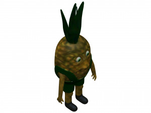 Cartoon Pineapple 3D Model