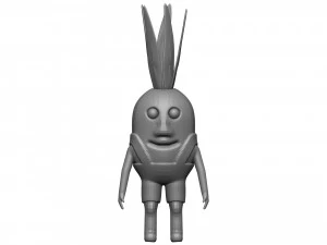 Cartoon Pineapple 3D Model