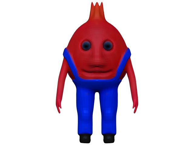 Cartoon Pomegranate 3D Model .c4d .max .obj .3ds .fbx .stl .blend 