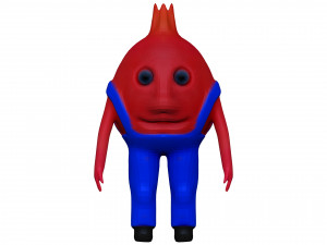 Cartoon Pomegranate 3D Model