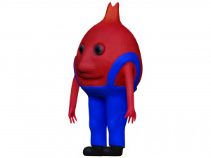 Cartoon Pomegranate 3D Model