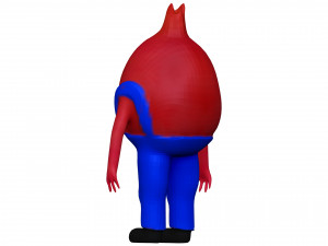 Cartoon Pomegranate 3D Model