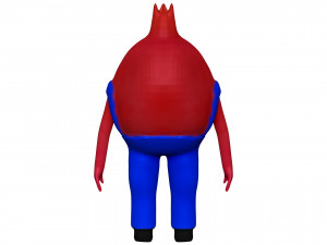 Cartoon Pomegranate 3D Model