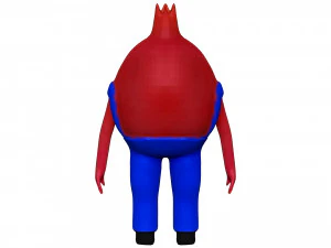 Cartoon Pomegranate 3D Model