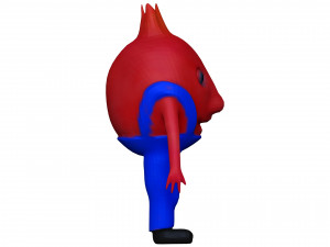 Cartoon Pomegranate 3D Model