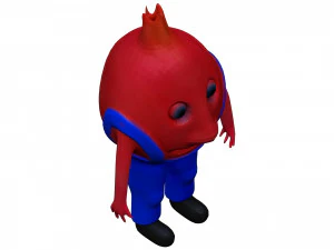 Cartoon Pomegranate 3D Model