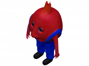 Cartoon Pomegranate 3D Model