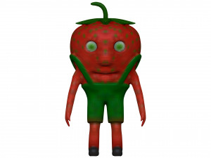 Cartoon Strawberry 3D Model