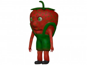 Cartoon Strawberry Modèle 3D