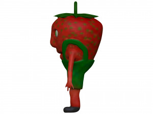 Cartoon Strawberry Modèle 3D
