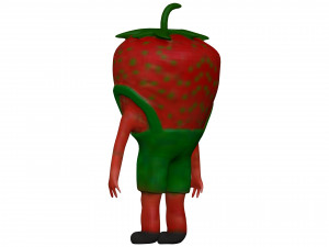 Cartoon Strawberry Modèle 3D