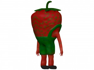 Cartoon Strawberry Modèle 3D