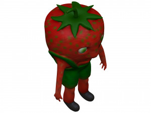 Cartoon Strawberry Modèle 3D