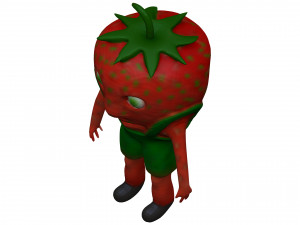 Cartoon Strawberry Modèle 3D
