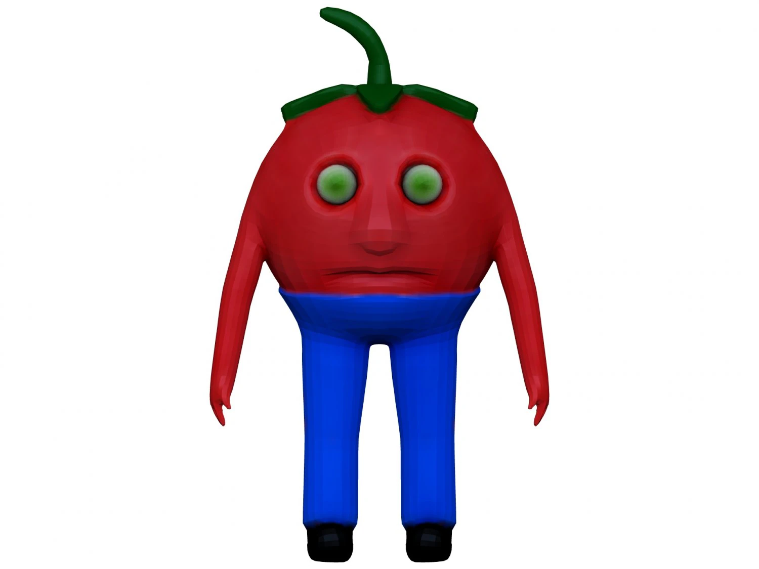 Cartoon Tomato 3D Model .c4d .max .obj .3ds .fbx .stl .blend 