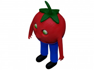 Cartoon Tomato 3D Model