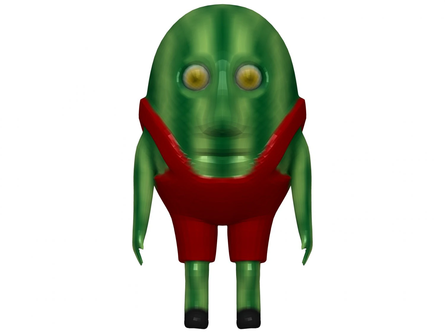 Cartoon Watermelon 3D Model .c4d .max .obj .3ds .fbx .stl .blend