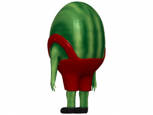 Cartoon Watermelon 3D Model