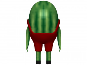 Cartoon Watermelon 3D Model