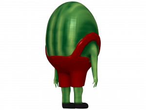 Cartoon Watermelon 3D Model