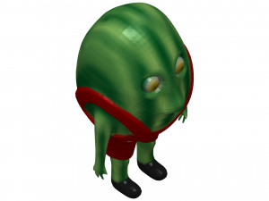 Cartoon Watermelon 3D Model