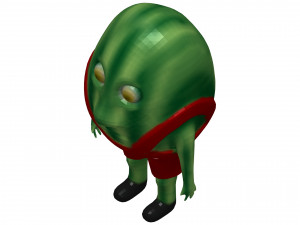 Cartoon Watermelon 3D Model