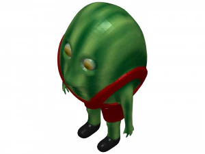 Cartoon Watermelon 3D Model