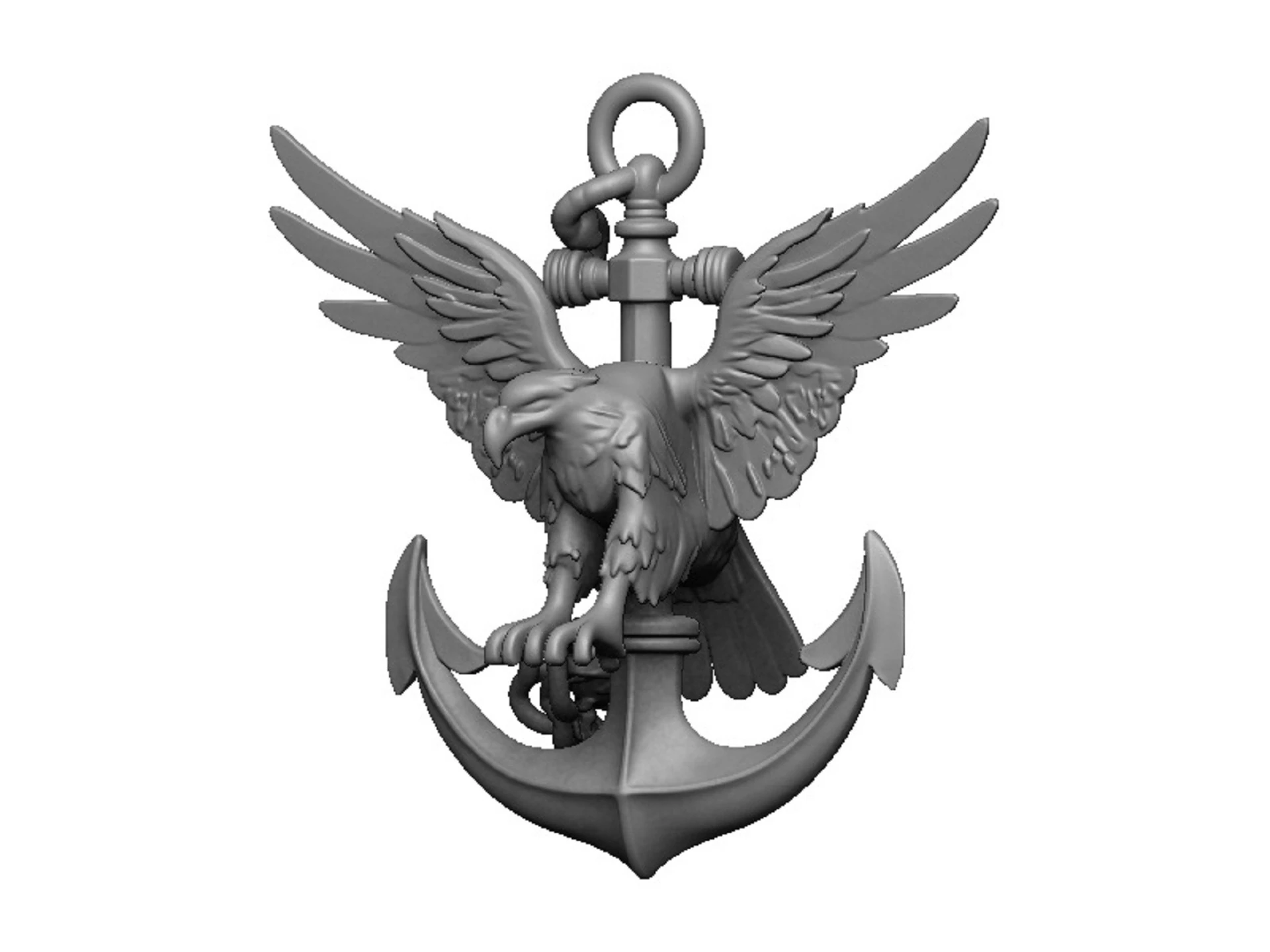 Anchor pendant 3D Print Model .c4d .max .obj .3ds .fbx .stl .blend 