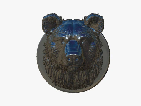 Bear head 3D Print Model
