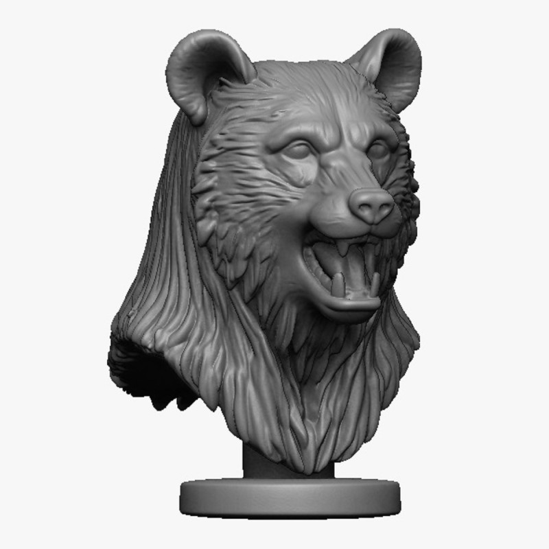 Bear head bust Model do druku 3D .c4d .max .obj .3ds .fbx .stl .blend