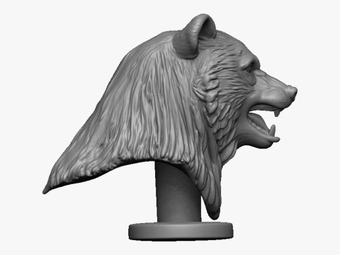 Bear head bust Model do druku 3D