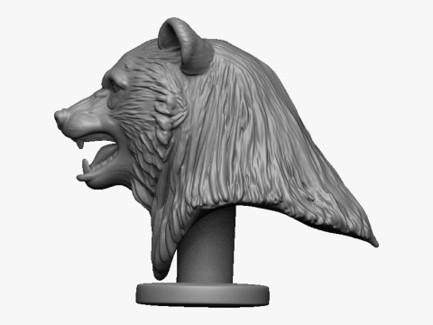 Bear head bust Model do druku 3D