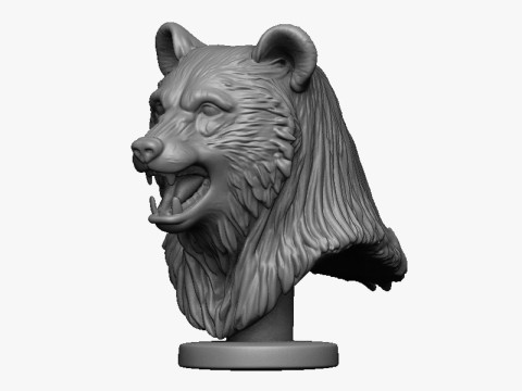 Bear head bust Model do druku 3D