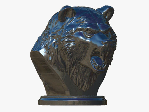 Bear head bust 2 3D Print Model