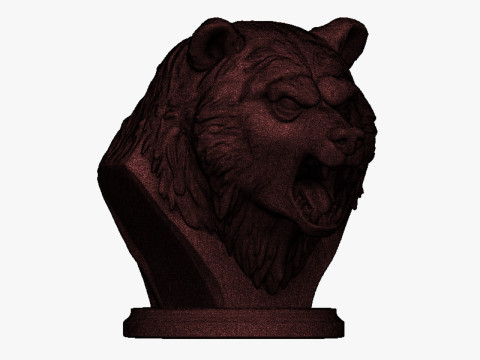 Bear head bust 2 Modello di stampa 3D