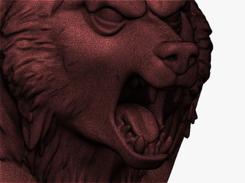 Bear head bust 2 3D Print Model