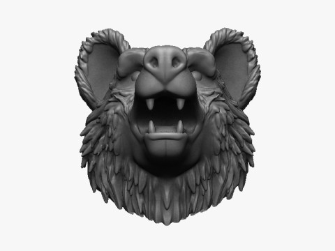 Bear head pendant Model do druku 3D